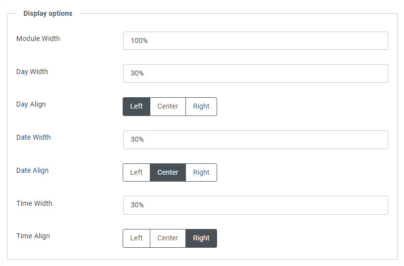 display settings