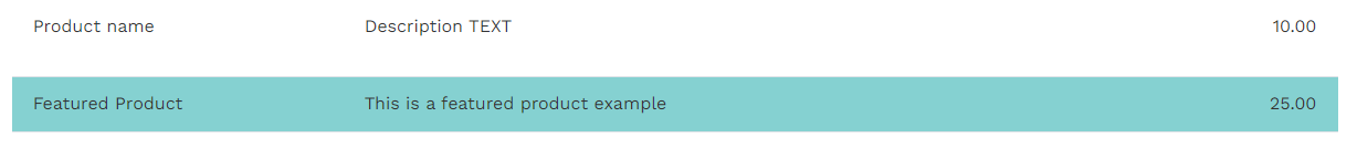 pricelist display options frontend