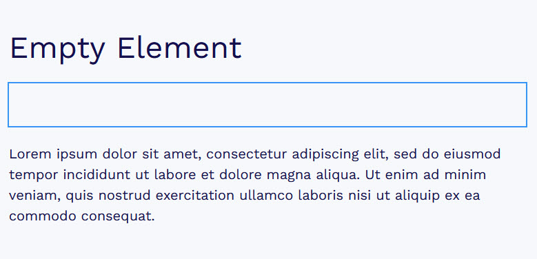 empty element demo
