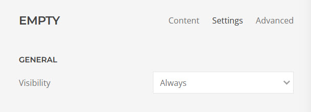 empty content