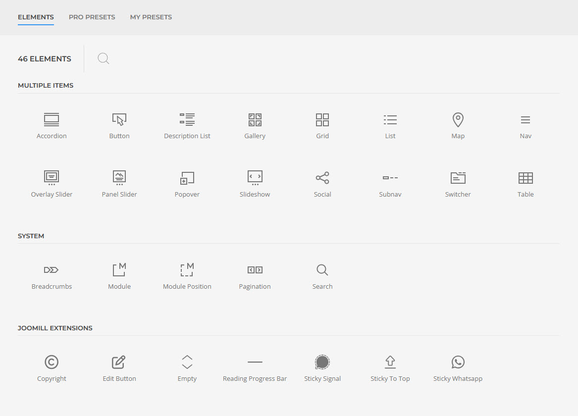 yootheme elements